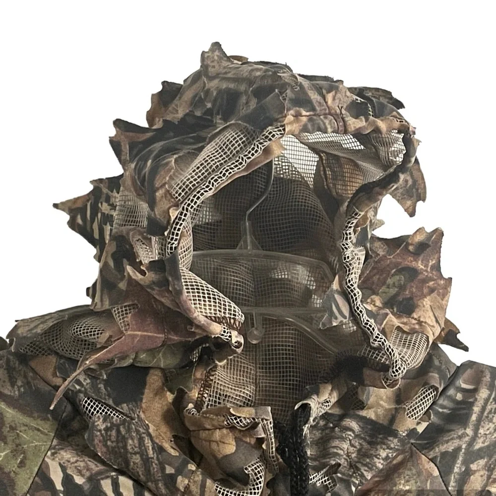 Ghillie Vintage 3D-Leaf Netted Camo Hooded Jacket by Mirage Wear Perfect